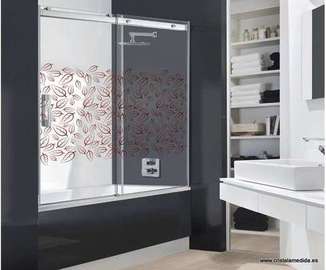 Paroi entre murs 1 fixe + 1 coulissante