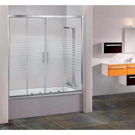 Paroi pour baignoire entre murs 2 fixes + 2 coulissantes